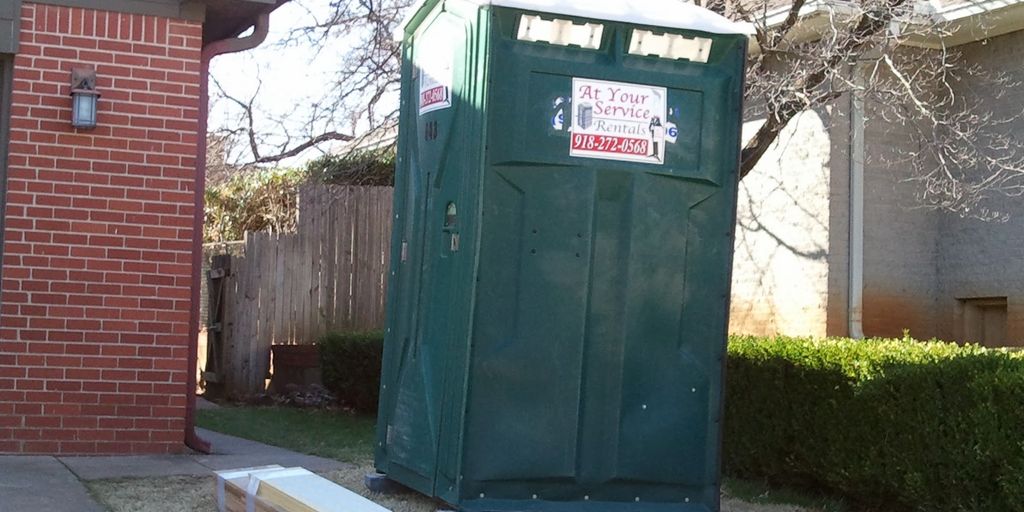 outdoor event with porta potties