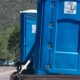 portable toilet in outdoor setting