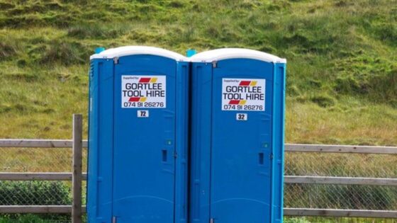 porta potty supplies at an outdoor event