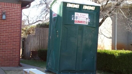 porta potty at an outdoor event