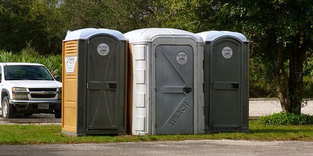 luxurious porta potty at upscale outdoor event