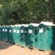 weather-resistant porta potties at outdoor event