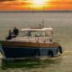 luxury boat with porta potty on deck