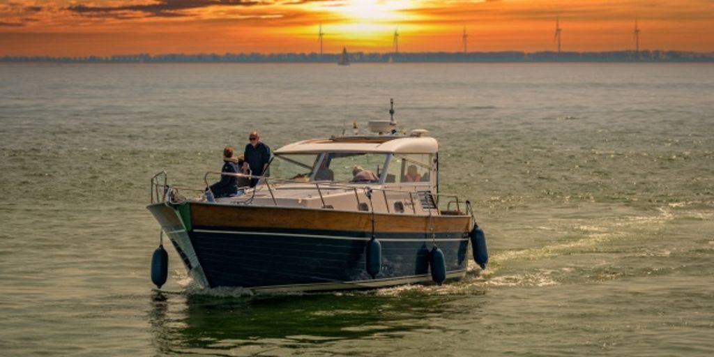 luxury boat with porta potty on deck