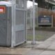 luxury portable restrooms at an outdoor event