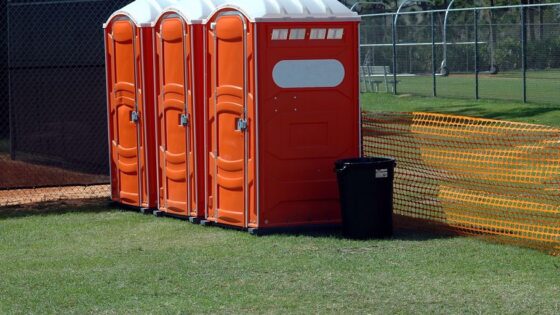 porta potty at outdoor event