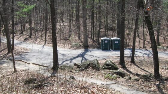 porta potty in a park