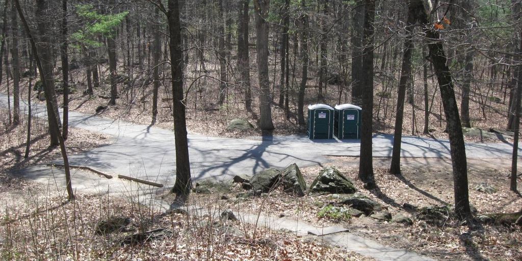 porta potty in a park