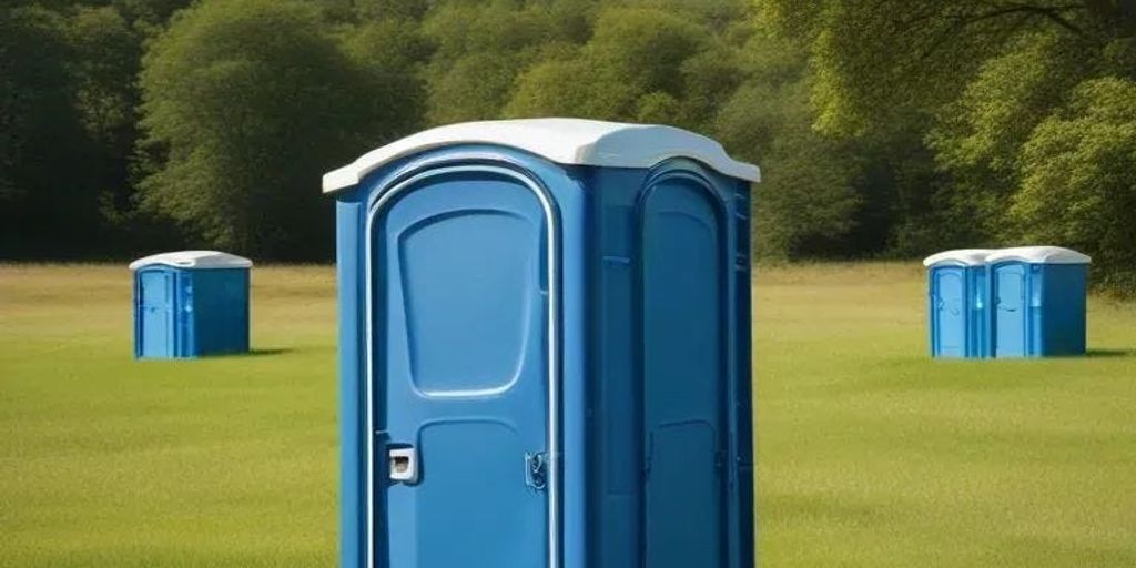 fancy porta potty at outdoor event