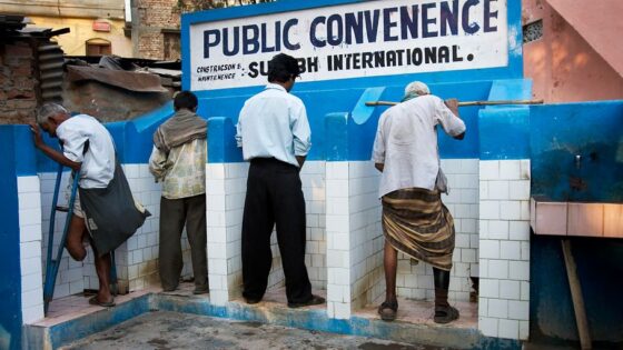 luxury portable restroom in an outdoor event