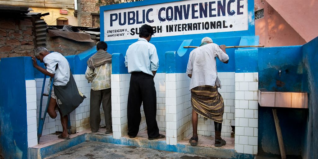 luxury portable restroom in an outdoor event