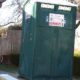 clean porta potty in a park