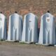 luxury portable restroom at an outdoor event