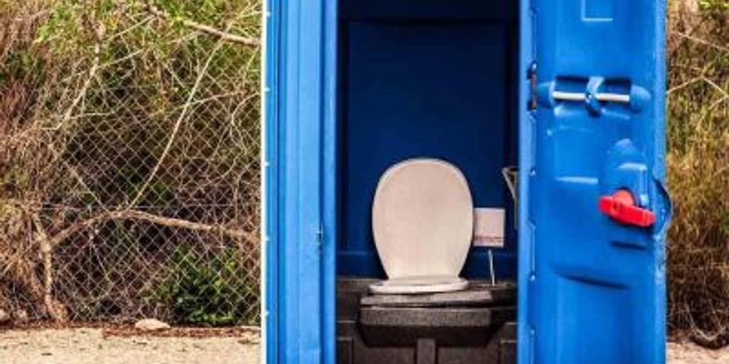 fancy porta potty at an event