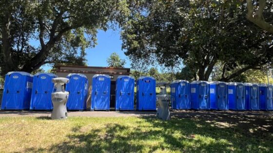 luxury portable restroom event