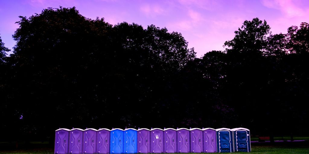 porta potty at outdoor event