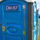 Modern portable toilet in outdoor setting