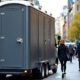 Mobile toilet unit in urban area