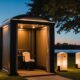 Luxury portable restroom at outdoor event