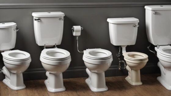 Timeline of toilet evolution from chamber pot to smart toilet.