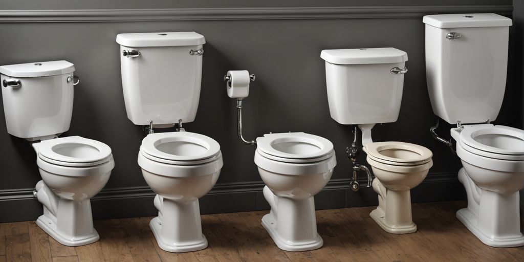 Timeline of toilet evolution from chamber pot to smart toilet.