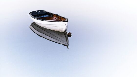 white boat on body of water