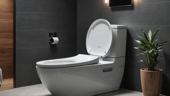 High-tech toilet in a modern bathroom