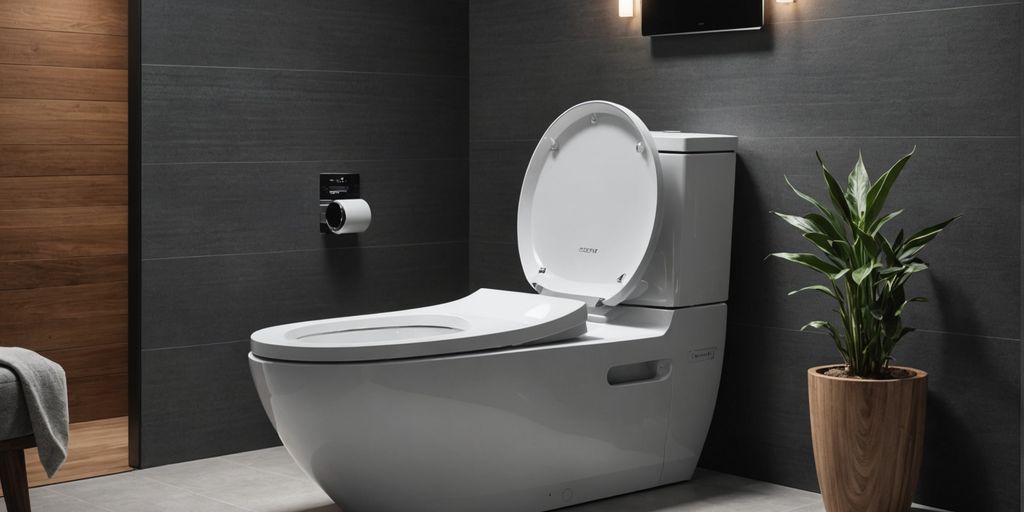 High-tech toilet in a modern bathroom