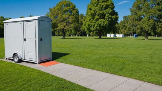 Portable toilet with waste disposal unit