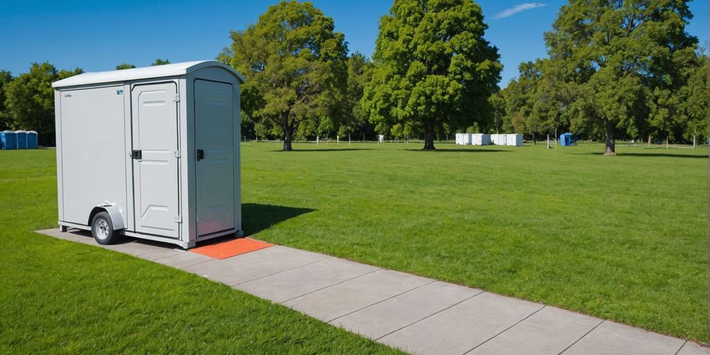 Portable toilet with waste disposal unit